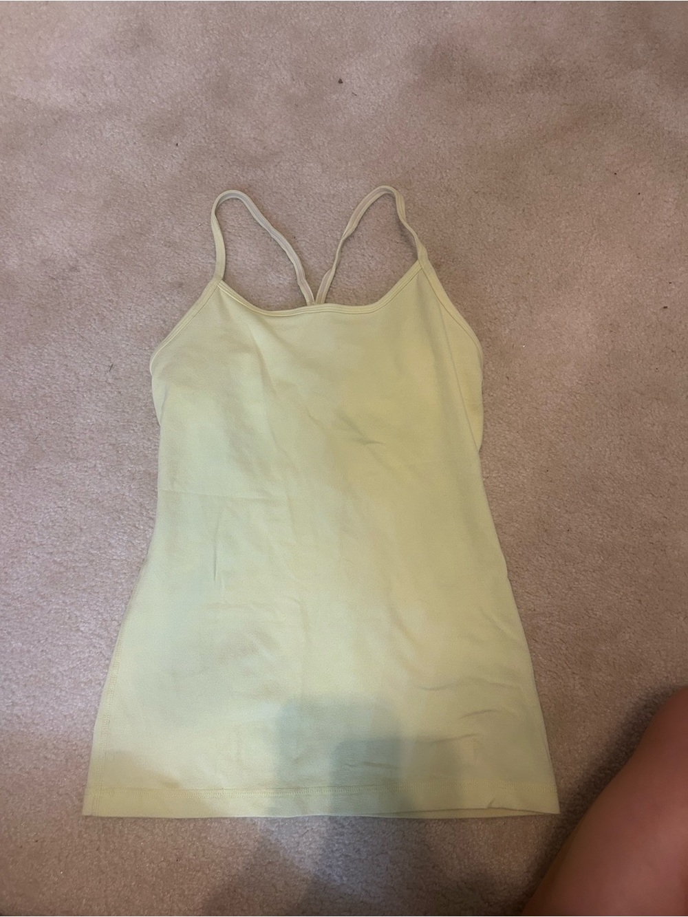 lululemon athletica Pale Yellow Built-In Bra Tank - Picture 2 of 2
